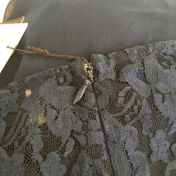 Navy Blue Lace Dress - Picture 6 of 7